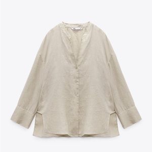 Asymmetrical Linen Shirt